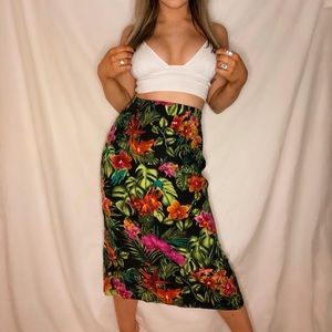 Floral Midi Skirt